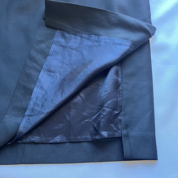 NWT MASSIMO DUTTI NAVY FRONT MARBLED OVERSIZED BUTTON PENCIL SKIRT - 6 - Picture 10 of 12